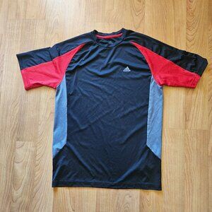 Like New! Adidas Climalite short sleeve shirt. Black w/ gray & red mesh. Size M